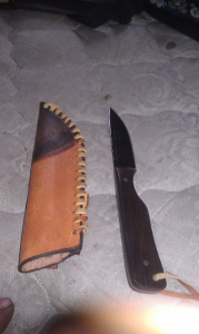 Handmade hunting knife by John Emberton made for C